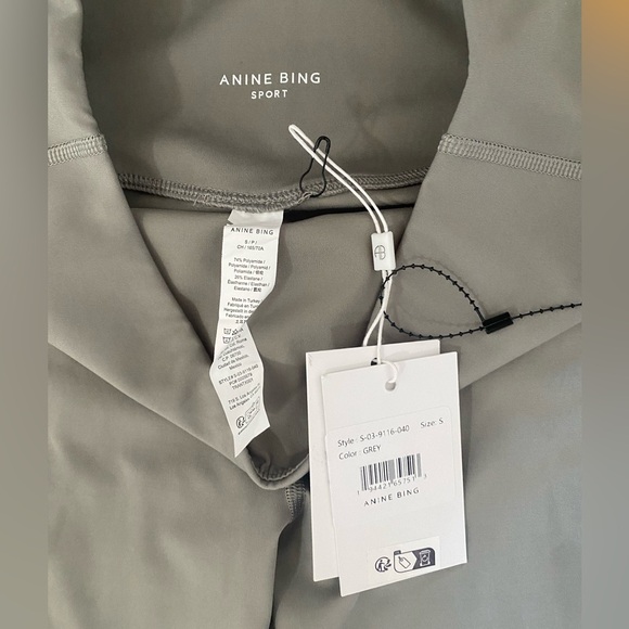 Anine Bing Blake Logo-Print Leggings - Picture 6 of 6